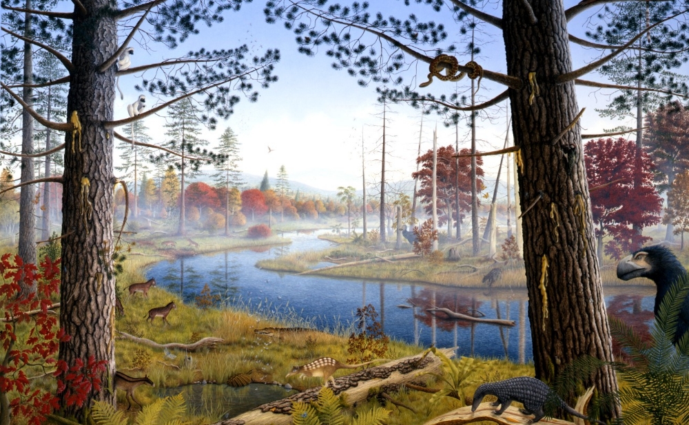 'Der Bernsteinwald' - Gemälde im Deutschen Bernsteinmuseum in Ribnitz-Damgarten, Foto: Ulf Erichson